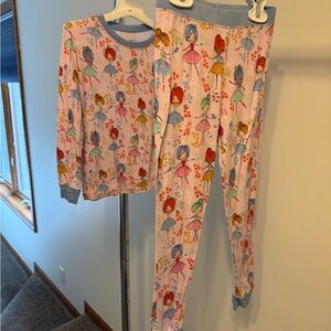 Little Sleepies Pink and Blue Ballerina Pajama Set 4T